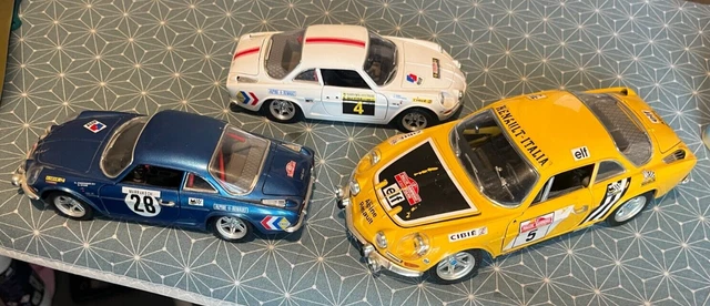 LOT BURAGO 3 Voitures Alpine A110 Rallye Monte-carlo en Métal EUR 27,00