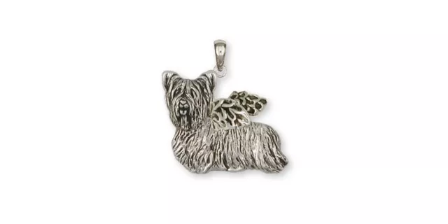 Skye Terrier Angel Pendant Jewelry Sterling Silver Handmade Dog Pendant SKY1-AP