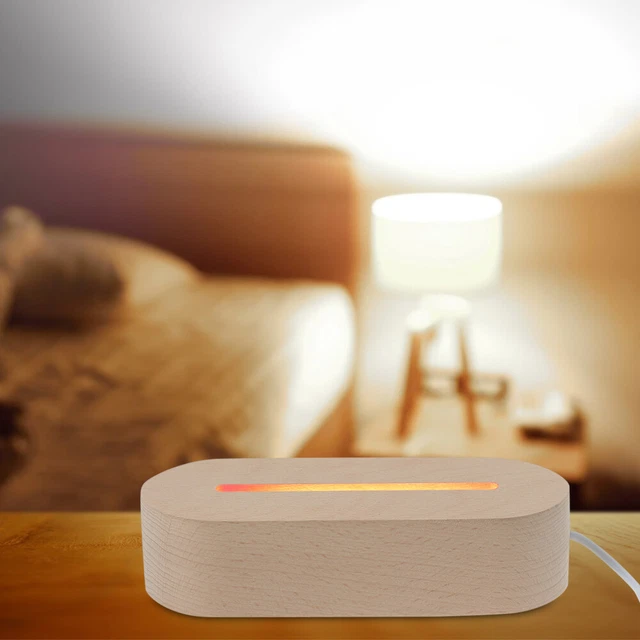 2 COUNT ART Light Lamp Stand LED Luminous Base Charging Time Battery £