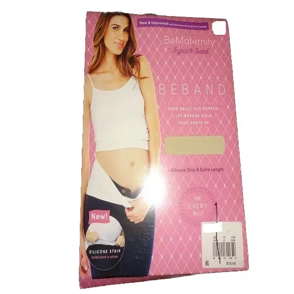 BeMaternity Ingrid Isabel BeBand Maternity Belly Band Cover White Black Natural