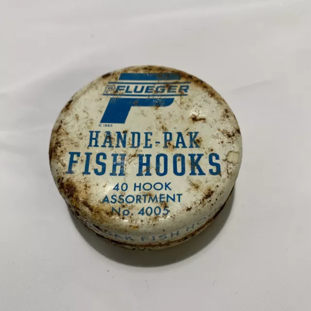 PFLUEGER HANDE-PAK FISH Hooks Assortment No 4005 Tin Vintage
