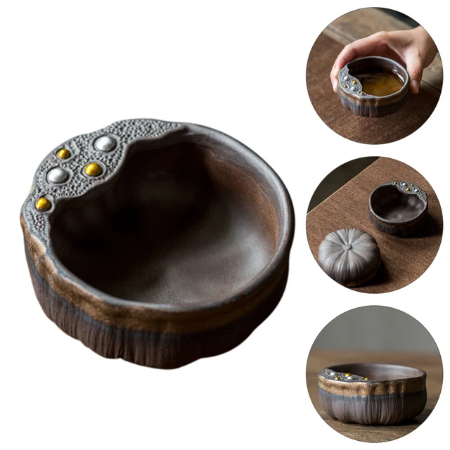 Taza de té de cerámica vintage Lotus - tazas de té diseñadas tazas de té creativas - té