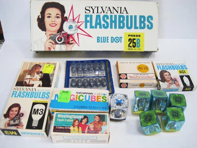 Flashbulbs & Flashcubes Lot: GE Sylvania 25B M3B AG1B M3