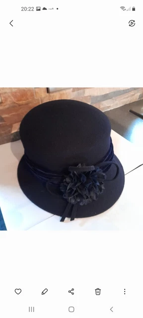Cappello da donna matrimonio/occasione speciale blu navy di Failsworth Laura McClelland.