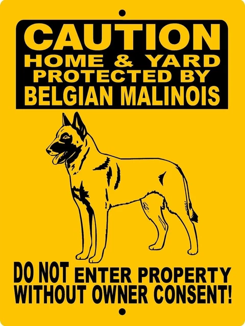 0294 Belgian Malinois 9"x12" Aluminum Sign