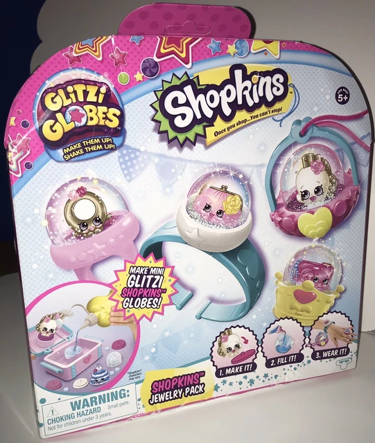 GLITZI GLOBES SHOPKINS Jewelry Pack Toy Moose Glitter Globes 3.00