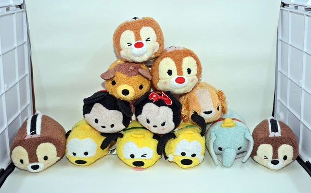 Disney Tsum Tsum Plush Lot of 12 Mickey Minnie Pluto Chip Dale Dumbo Bambi