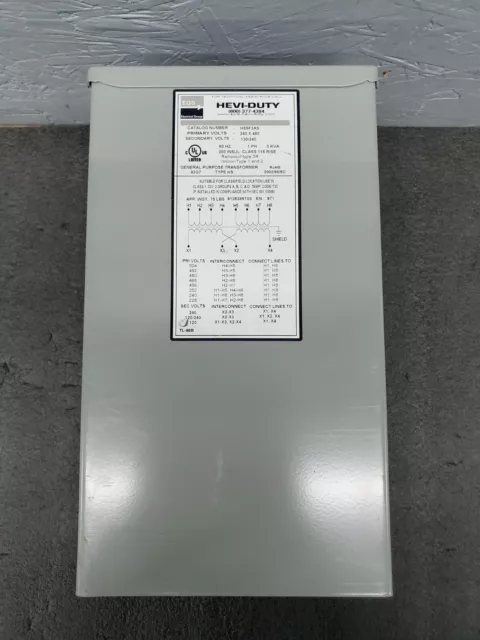 EGS Hevi-Duty  HS5F3AS  240x480 - 120/240V Step Down Transformer 3KVA 1PH