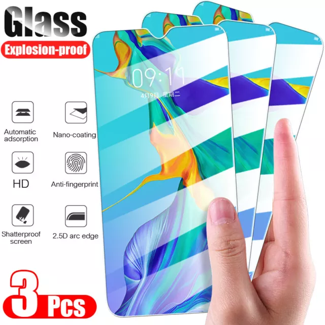 3Pcs For Huawei P40 P30 Pro P20 Lite Mate 20 30 Tempered Glass Screen Protector