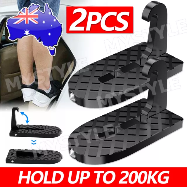 2xVehicle Access Roof Of Car Door Step Doorstep Rooftop Latch Pedal Hook Folding