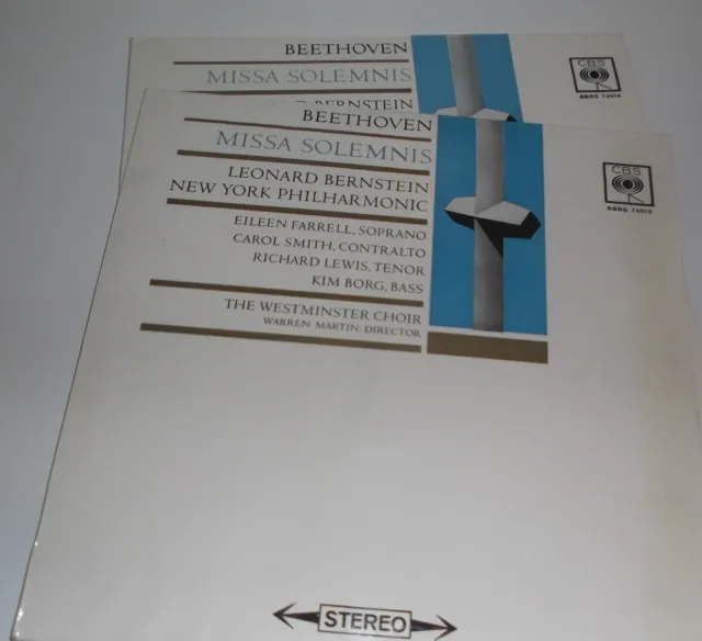 SBRG 72013/4 Beethoven Missa Solemnis New York Philharmonic Leonard Bernstein