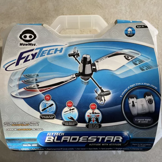 WowWee FLYTECH Bladestar Remote Control RC Helicopter Altitude with Attitude NEW