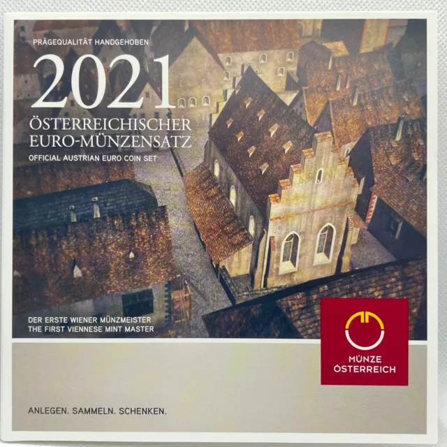 KMS offizieller Kursmünzensatz Österreich 2021   1 Cent - 2 Euro