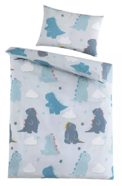 Baby Bettwäsche 100x135 Babybett Bettwäsche Set Kinderbettwäsche Monster Grau