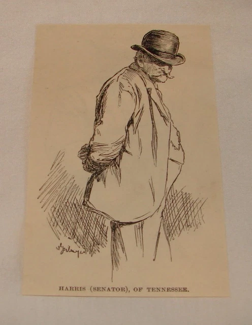 1894 Piccolo Rivista Incisione ~ Harris,Senator,Tenessee