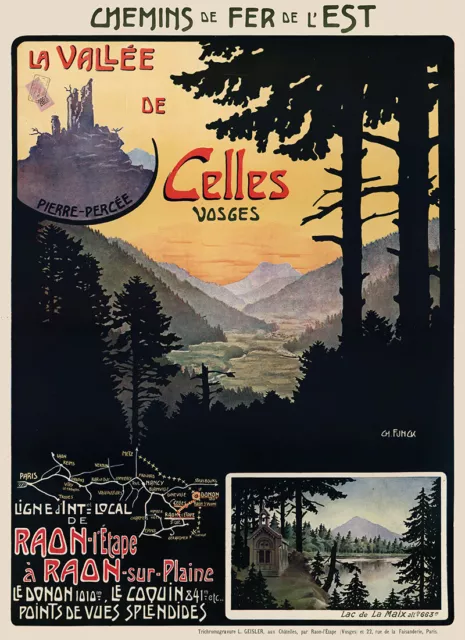 Affiche chemin de fer Est - La Vallée de Celles
