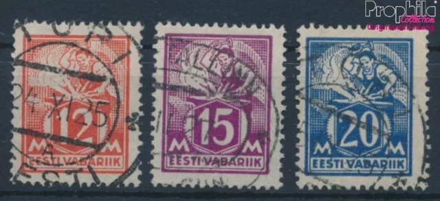 Briefmarken Estland 1925 Mi 57-59 Jahrgang 1925 komplett gestempelt (10204924