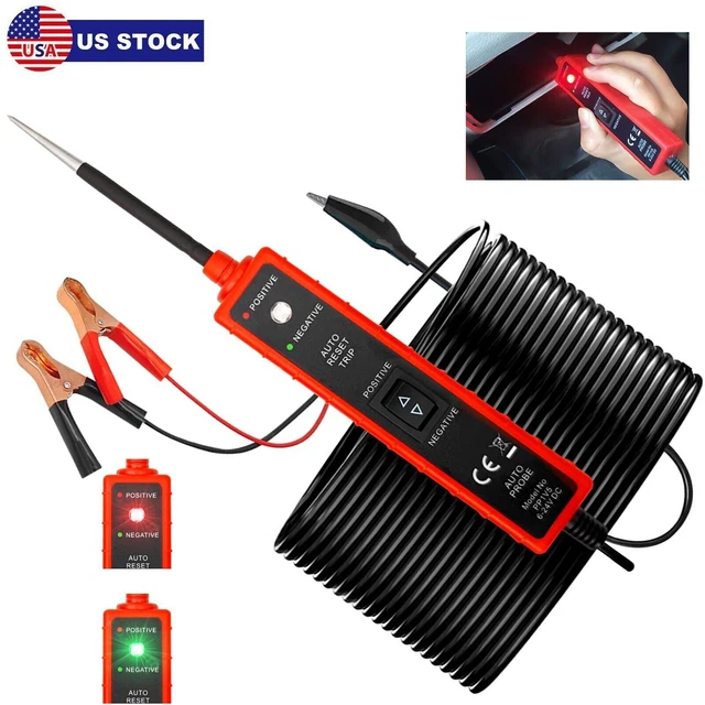 Car Vehicle Digital Power Probe Circuit Tester Auto Test Device System 6-24V
