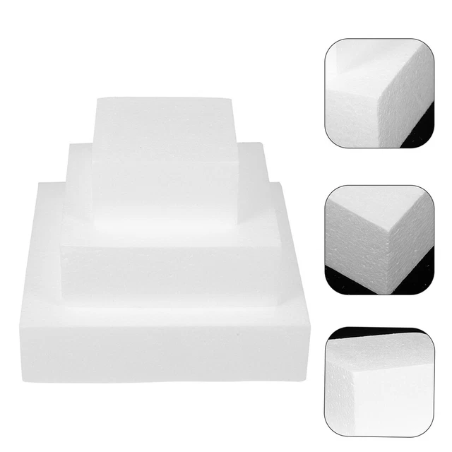 3 piezas maniquíes de espuma cúbica modelo de pastel de práctica multifunción