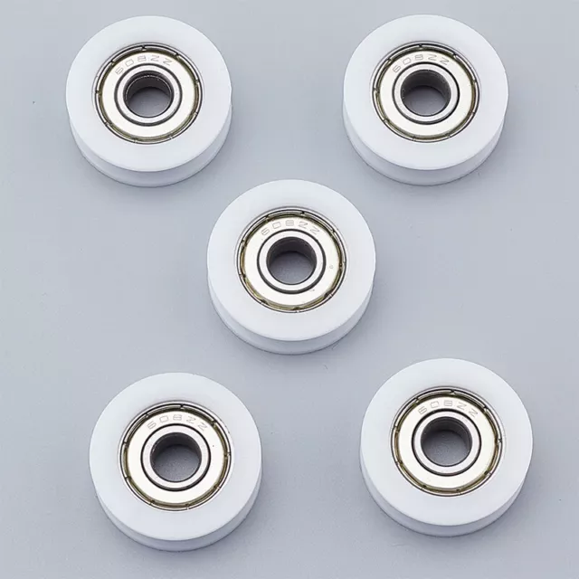 5pcs Embedded 608U Groove Ball Bearing Guide Pulley 8*30*10mm For Guide Roller