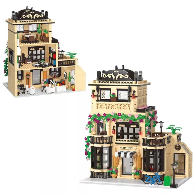 Mini Building Blocks Model City Cafe House Set