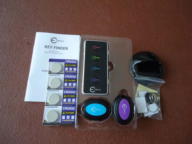 Buscador de llaves, Esky 4 en 1 rastreador de llaves inalámbrico control remoto localizador de artículos de RF con