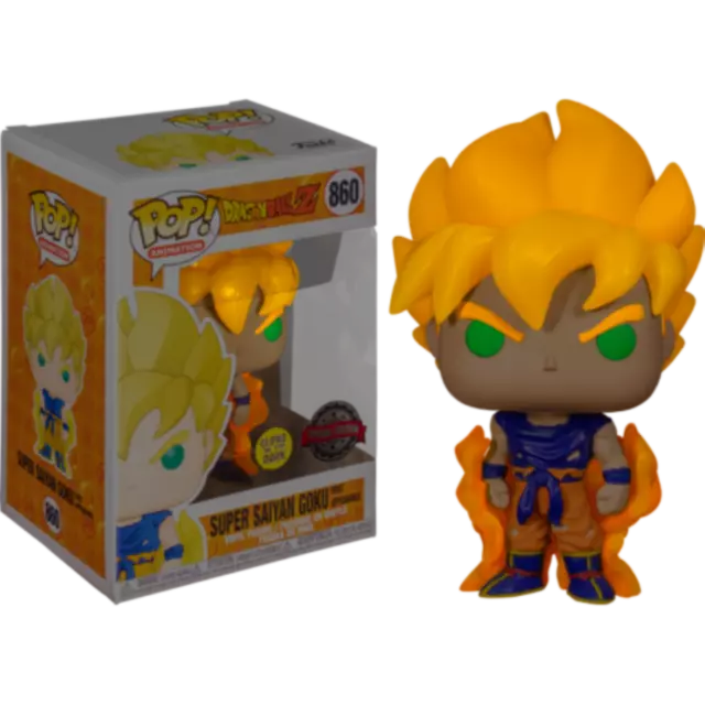 Dragonball Z Super Saiyan Goku First Appearance Pop Glow in The Dark DAMAGED BOX