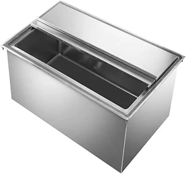 Commercial Stainless Steel Drop-In Ice Bin Chest 18"x24"