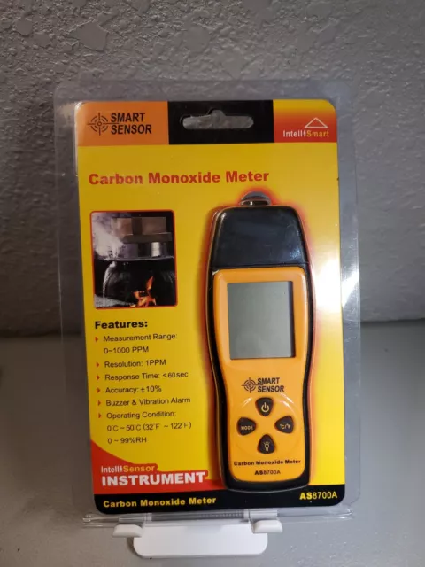 Intell Smart AS8700A Orange Black Smart Sensor Handheld Carbon Monoxide Meter