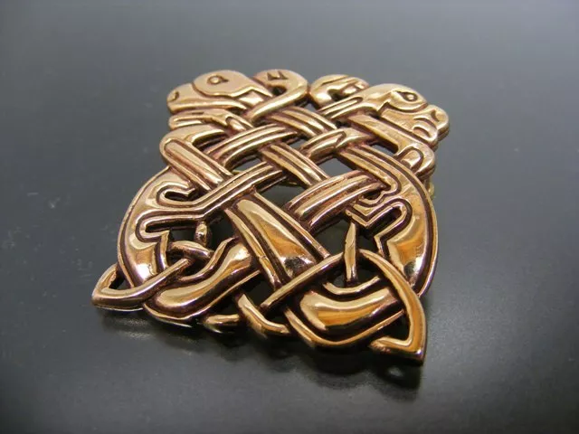 Keltische Bronze Brosche Fibel Celtic keltischer Knoten Kelten Mittelalter 18482