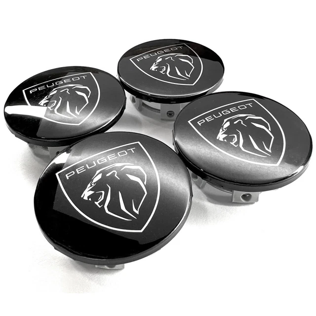 thumbnail image 2 of 4x 60mm Silver Black Rim Alloy Wheel Center Hub Caps – Union Jack UK Flag, Glossy/Matte, Universal 2 of 5