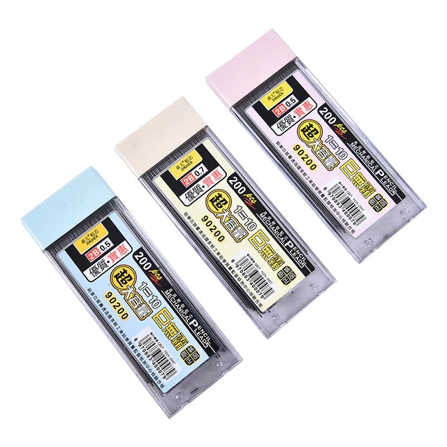 200PCS/BOX GRAPHITE LEAD 2B Mechanical Pencil Refill Automatic Pencil ...