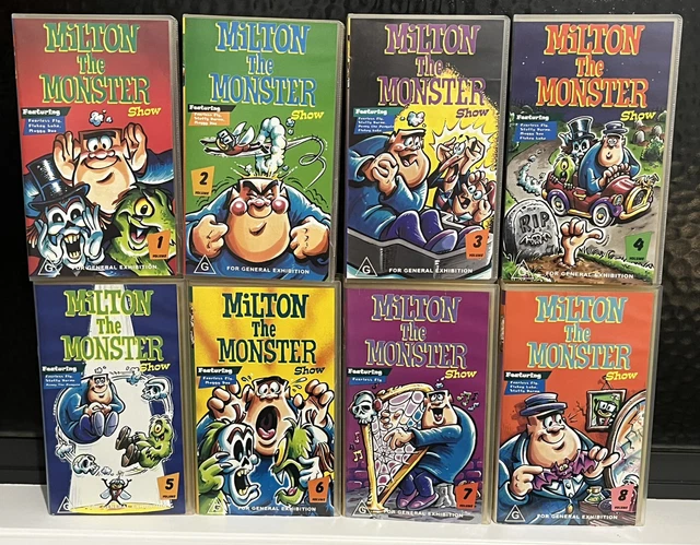 MILTON THE MONSTER Show Complete VHS Collection Volumes 1-8 Rare ...