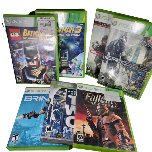 XBox 360 Games Lot of 7 Batman 2 3 Crysis Fallout New Vegas Army of Two Brink