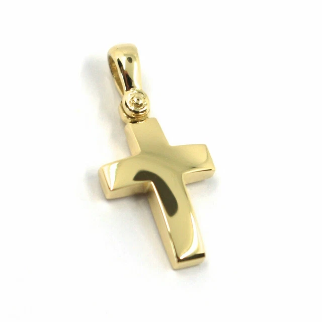 Pendentif Crucifix En Or 18K Multicolore (Or Jaune Et Blanc) 2.7g - Neuf Avec Étiquettes