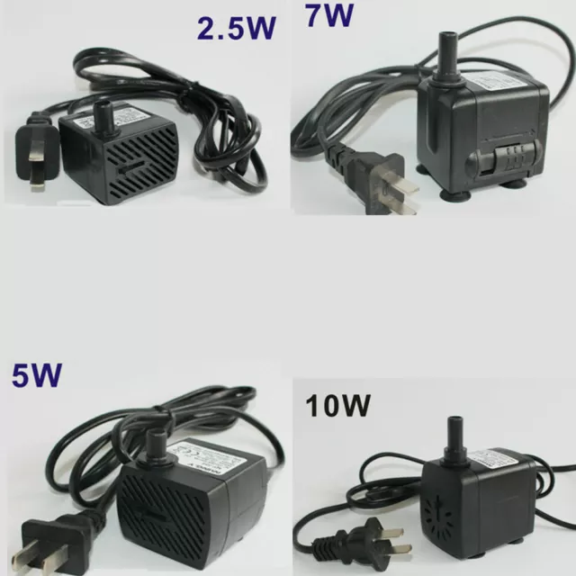 2.5-10W 220V Mini Small Submersible Water Pump Aquarium Pond Fish Tank Fountain