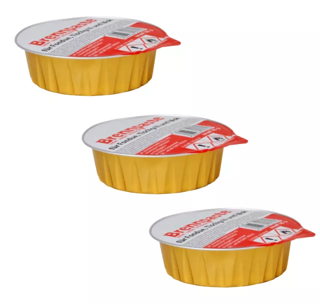 3 X Firegel 80g Pâte Combustible de Sécurité Pâte Brûlante Fondue Raclette Dîner