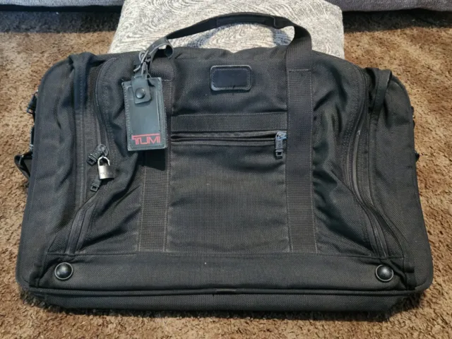 Vintage Tumi USA Black Ballistic Nylon 21” 3-Zip Expandable Carry-On Big Bag