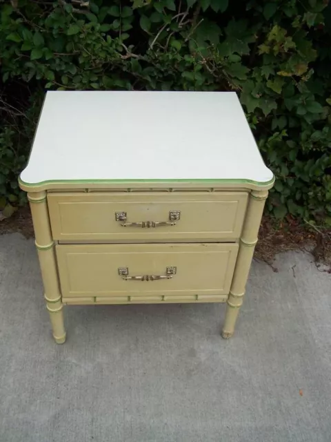 Henry Link Faux Bamboo Hollywood Regency Bali Hai Repro Nightstand
