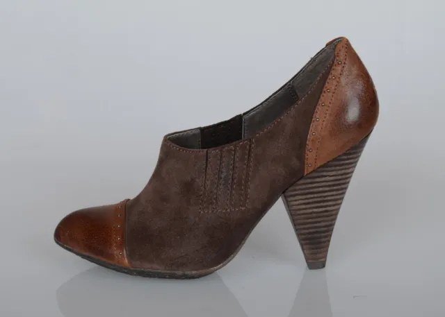 Miss Sixty Bottines Low Boots à talons marron cuir P37.5