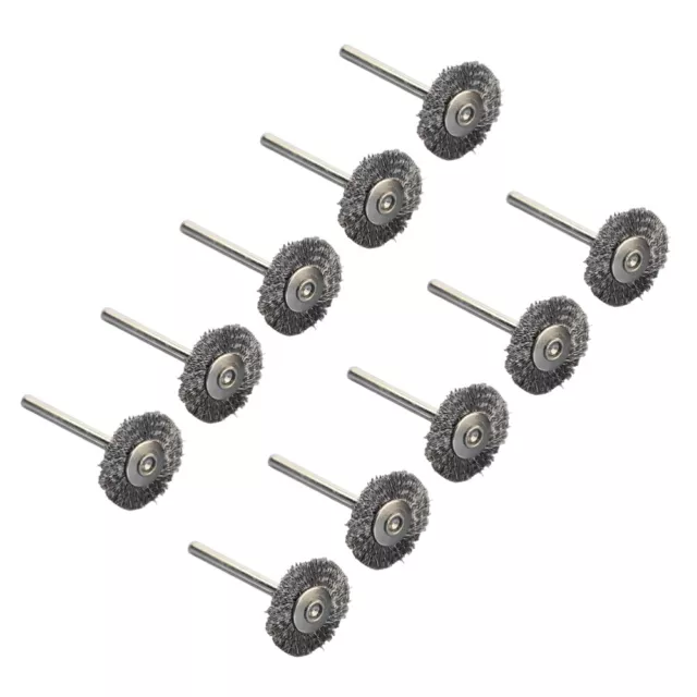 10 PCS Brosse Métallique Pour Forage Fil Roue Grinder Serti Tasse Brosse