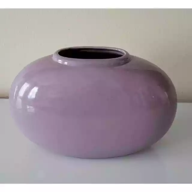 Vintage Haeger Large Lavander Oblong Rounded Oval Glazed Ceramic Vase / Planter