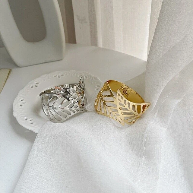 2PCS Curtain Hollow Leaves Clip Clasp Holder Tiebacks Holdbacks Home Room Decor