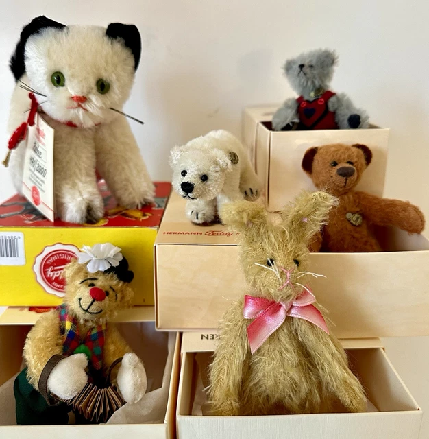 HERMANN TEDDY MINI Limited Edition Retired Plush Soft Toys Bundle w ...