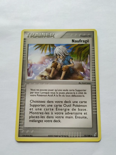 Naufragé 22/100 Ex Gardien De Cristal Carte Pokemon