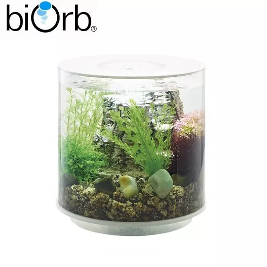 NEW BiOrb Tube 15 Aquarium with MCR  4 Gallon White Fish Nano Tank LED Acrylic