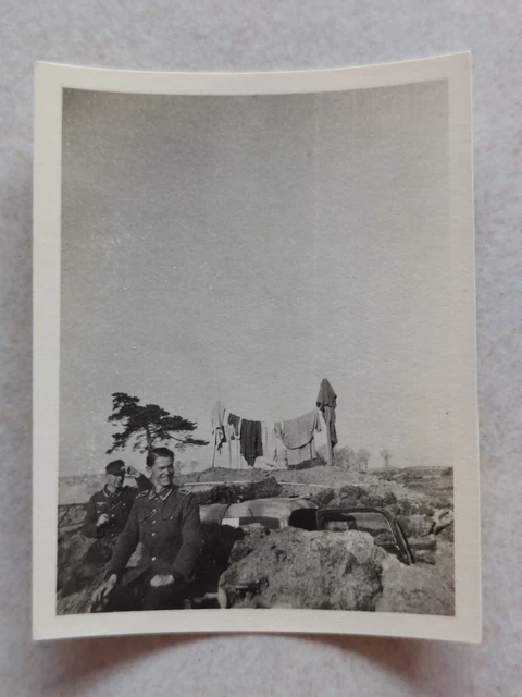 Ori Photo Abri Commandant Art.Regt.337 Guerre Mondiale ww2 wk2 Russie
