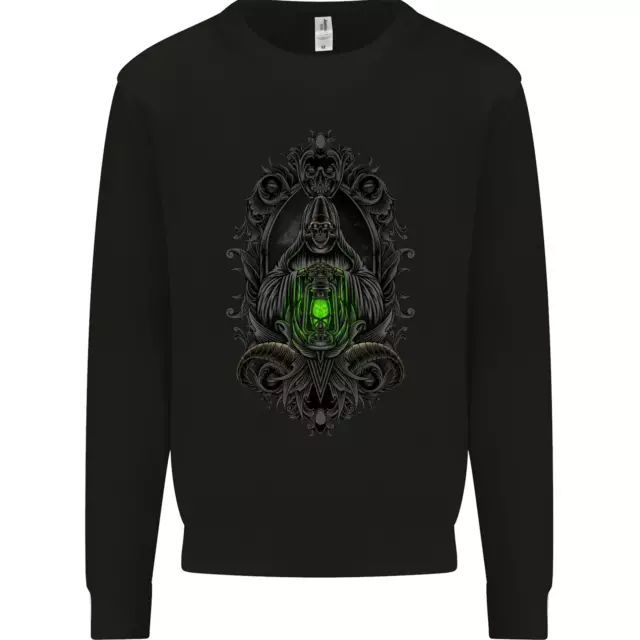 Grim Reaper Gothic Skull Heavy Metal Mens Sweatshirt Jumper