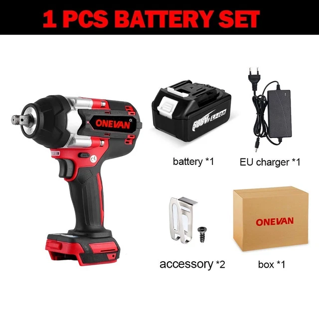 High Torque Electric Wrench 1/2 Inch Brushless Impact Wrench DTW700 Cordless Pow
