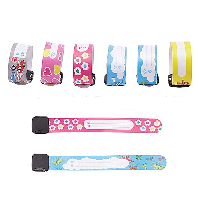 Pulsera de reconocimiento de seguridad con correa de muñeca para niños impermeable